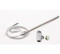 Valdern Toallero de doble combustible, elemento calefactor eléctrico, juego (150 W, 250 W, 300 W, 400 W, 600 W) para rieles de baño y calentadores de radiadores/tapa cromada con T y