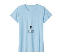 Vale la pena la búsqueda: Dejó el 99 para encontrarme Pastor Camiseta, Mujer, Azul Bebé, L