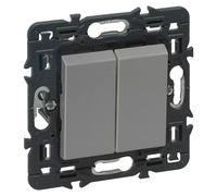 Valena Next Conmutador doble (Aluminio, Colocar, Plástico, 10 A)