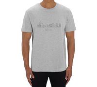 Valencia City Skyline, camiseta, ajuste clásico, unisex, urbano, camiseta, blusas, casual, gris, XXL