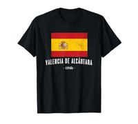 Valencia de Alcántara España | ES bandera ciudad - Bandera - Camiseta