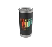 Valencia España España Retro Vintage Viaje Souvenir Madrid Vaso térmico de acero inoxidable de doble pared