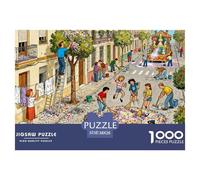 Valencia Insana Las Fallas Puzzle De Madera Impermeable Puzzles De 1000 Piezas para Adultos Colorido Rompecabezas Juegos Educativos