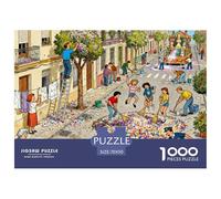 Valencia Insana Las Fallas Puzzle De Madera Impermeable Puzzles De 1000 Piezas para Adultos Desafiante Y Estimulante Rompecabezas para Juegos Educativos