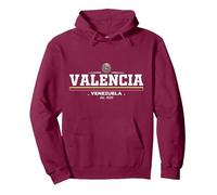 Valencia Venezuela Sudadera con Capucha, Unisex para Adultos, Granate, L