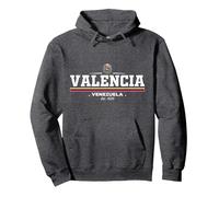 Valencia Venezuela Sudadera con Capucha, Unisex para Adultos, Jaspeado Oscuro, XXL