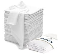 Valengo Fusselfreie Lappen, 100% Baumwolle, für Die Reinigung Von Lappen, Baumwolltuch, Weiche Camisetas, fusselfreies Tuch für Gusseisen, Holzflecken, Staublappen, 17 x 17 Pulgadas, 14 Unidades