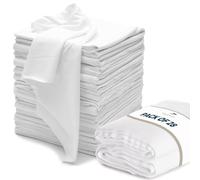 VALENGO - Trapos 100% algodón sin Pelusas, paño Suave sin Pelusa para teñir Madera, Hierro Fundido, Trapos para Limpieza, Polvo, Pulido, Pintura artística, Bolsa de 28 Trapos de 17 x 17 Pulgadas