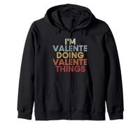 Valente Name Valente Personalized Name First Given Sudadera con Capucha