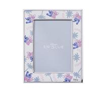 VALENTI & CO. Disney Baby - Stitch & Angel - Marco de fotos de mesa de plata, idea de regalo para bautizo o cumpleaños