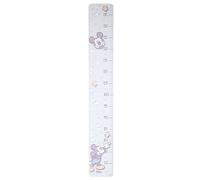 VALENTI & CO. - Disney Mickey Mouse - Lavanda claro - Metro de pared para niños para decoración habitación - Idea regalo bautizo o cumpleaños - Madera, detalles en plata - 76L x 11l cm