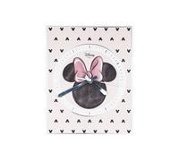 VALENTI & CO. - Disney Mickey y Minnie - Reloj de Mesa o para Colgar de Madera con Detalles en Plata - Idea Regalo recién Nacido o Regalo Bautizo - Reloj de Pared para habitación Infantil