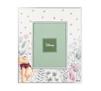 VALENTI & CO. - Disney Winnie The Pooh - Marco de madera de 15 x 20 cm - Portafotos de mesa con detalles en plata - Idea de regalo para recién nacido o regalo bautizo - Marco de fotos para habitación