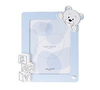 VALENTI & CO. - Marco de fotos celestial de madera con osito, de mesa o para colgar como decoración en habitación infantil, idea de regalo para recién nacido y niño - 18 x 24 cm