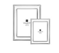 VALENTI & CO. Marco de fotos de 13 x 18 cm de plata brillante, ideal como regalo para bodas, ceremonias o cumpleaños
