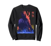 Valentía, Coraje. Escrito con Caracteres Kanji japoneses. Sudadera