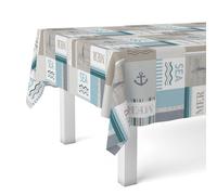 Valentia Home Mantel Hule Mer Mantel Estampado Antimanchas Mantel Repelente de Agua Mantel Protección Mesa Mantel al Corte para Comedor o Cocina Varios tamaños Mantel Rectangular y Redondo al