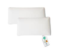 VALENTIA MEDICAL Pack 2 Almohadas Viscoelasticas 75 cm con Funda Lavable Doble Capa Suaves Ergonomicas Antiacaros Cervical Adaptables para Dormir Boca Arriba Lado o Abajo Maximo Confort