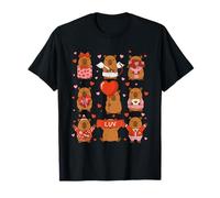 Valentine Capybara Love Kawaii Cute Chill Vibes Camiseta