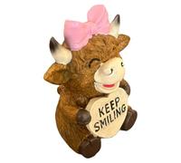 Valentine Cow Figurine - Cute Home Decor | Resin Farmhouse Romantic Cow Statue With Heart, Perfect For Wife, Husband, Family, Friends, Holiday , Party, Office, Dormitory, Bedroom, Room Decoration