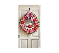 Valentine Door Wreath - 180x90cm Heart-Shaped Romantic Ornament | Artificial Flower and Leaf Decoration for Front Door, Porch, Patio, Window, Home, Farmhouse, Apartment Use