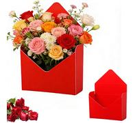 Valentine Envelope Boxes, Florist Bouquet Envelope Boxes, Envelope Gift Box, Folding Hand Hold, Folding Hand Hold, Gift for Valentines Day Florist Wedding Party Birthdays (B-2PCS)