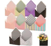 Valentine Envelope Boxes,Valentines Day Red Envelope Gift Box,Romantic Foldable Flower Wrapping Paper Box,Double-Sided Laminated Thickened Envelope Flower Bouquet Gift Boxes (10A)