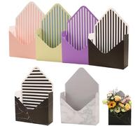 Valentine Envelope Boxes,Valentines Day Red Envelope Gift Box,Romantic Foldable Flower Wrapping Paper Box,Double-Sided Laminated Thickened Envelope Flower Bouquet Gift Boxes (6B)