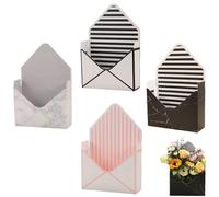 Valentine Envelope Boxes,Valentines Day Red Envelope Gift Box,Romantic Foldable Flower Wrapping Paper Box,Double-Sided Laminated Thickened Envelope Flower Bouquet Gift Boxes (4D)