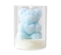 Valentine Heart Candles - Bear Holiday Decoration, Romantic Festive Candle, Scented Wax, Decorative Table Accessory | Partner Spouse Boyfriend Girlfriend Dinner Celebration, Ideal For Proposal Gift