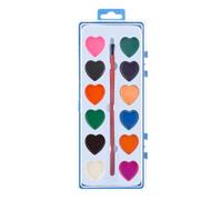 Valentine Heart Paint Set System - Watercolor Art Supply Kit , Washable Painting Color Pack , Creative Craft Education Tool Box | Kids Boys Girls Homeschool Classroom Birthday Scrapbooking Holiday Art