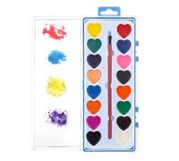 Valentine Heart Paint Set System - Watercolor Art Supply Kit , Washable Painting Color Pack , Creative Craft Education Tool Box | Kids Boys Girls Homeschool Classroom Birthday Scrapbooking Holiday Art