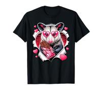 Valentine Hearts Opossum with Chocolate Bar Camiseta