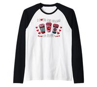 Valentine Love Class a Latte Coffee Lover Teacher Gift Camiseta Manga Raglan
