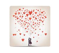 Valentine Love Hearts - Paño autoadhesivo mágico para cámara de lentes, protector de lentes, bolsa de maquillaje, 13.8 x 13.8 pulgadas, multicolor, 17.7x17.7in, moderno