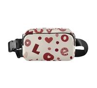 Valentine Love Simple Vintage Dots - Riñonera cruzada para hombres y mujeres, mini bolsa de pecho con correa ajustable para entrenamiento, correr, senderismo