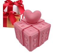 Valentine Money Box - with Screws Funny Novelty Heart Design, Valentine’s Day Savings Box for Kids, Family, Friends, Youth, Teens, Birthdays, Home, Car, 2.36 X 2.36 X 2.83Inch