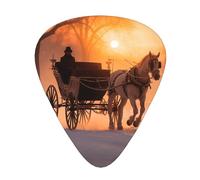 Valentine Paris - Púa de guitarra romántica con estampado de la Torre Eiffel de París, 12 unidades, incluye calibres delgados, medianos y pesados, adecuados para guitarra, ukelele