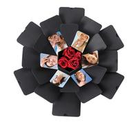 Valentine Present Box - Regalo de explosión hecho a mano con capas ocultas de álbum | Única funda para álbum de recortes para fiesta de cumpleaños romántica