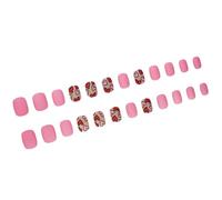 Valentine Press On Nails Stick On Artificial False Almond Fake French Tips 12 Sizes For Womens Stick On Fake Nail