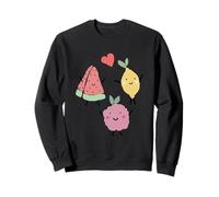 Valentine Raspberry Lemon Sandía Corazón Amor Rojo Fun tee Sudadera