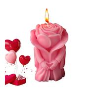 Valentine Rose Soy Candle Set, Long Lasting Scented Wax Candles, Romantic Home Decor Gift, Holiday Wedding Birthday Party Use, Girlfriend Wife Women Love Gift Decoration Aromatherapy Candle
