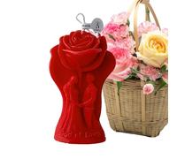 Valentine Rose Soy Candle Set, Long Lasting Scented Wax Candles, Romantic Home Decor Gift, Holiday Wedding Birthday Party Use, Girlfriend Wife Women Love Gift Decoration Aromatherapy Candle