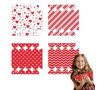 Valentine’s Day Bakery Boxes, Cookie Packaging Boxes, Pastry Treat Boxes, Heart Window Cupcake Boxes, Valentines Day Dessert Boxes, Ideal For Gifting And Treat Packaging With 7.2x7.09 Inches