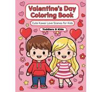 Valentine’s Day Coloring Book for Toddlers and Kids: Cute Kawaii Love Scenes for Toddlers & Preschool Children Ages 2-8