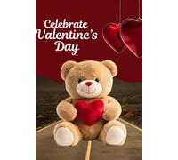Valentine’s Day Lined Notebook: Cute Teddy Bear Cover (6x9, 120 Pages)
