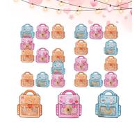 Valentine Treat Bags - Mini Backpack Style PVC Storage Pouch | Reusable Goodie Tote Organizer For Kids, Teens & Adults, Party Favors, And Candy Packaging
