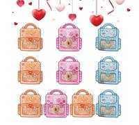 Valentine Treat Bags - Mini mochila estilo PVC Storage Pouch | Reusable Goodie Tote Organizer For Kids, Teens & Adults, Party Favors, And Candy Packaging