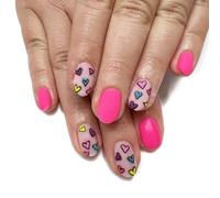 Valentine Uñas Falsas Prensa De Almendras En Uñas Uñas Acrílicas Uñas Falsas Completamente Cubiertas Pegamento En Uñas Brillo Artificial Nails