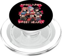 Valentine Vibes k-Pop Beats Los niños aman el corazón Chicas K Pop PopSockets PopGrip para MagSafe